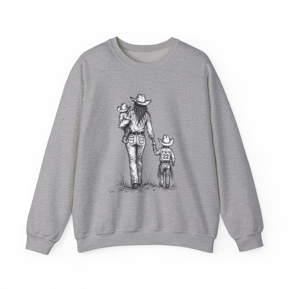 Mama and her cowboys Unisex Heavy Blend™ Crewneck Sweatshirt