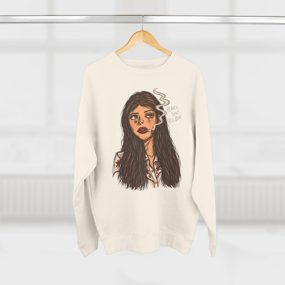 Heaven sent. Hell bound. Crewneck