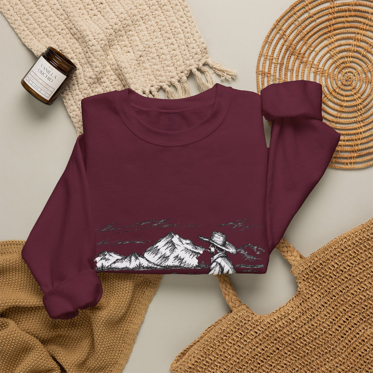 Western solitude crewneck