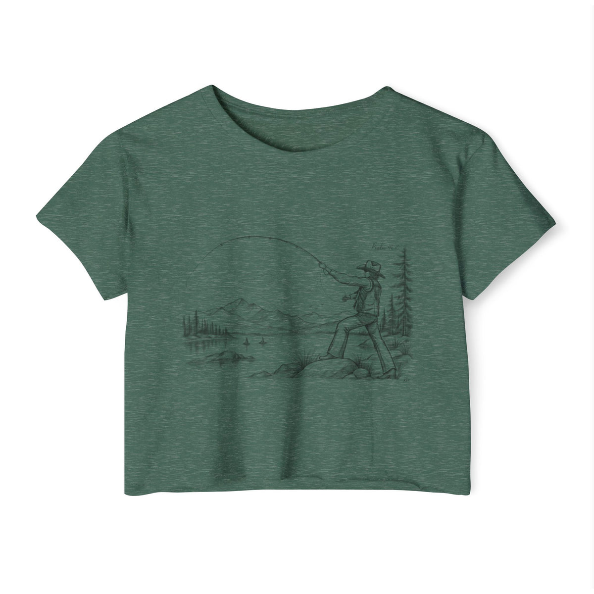 fishing in the dark crop top