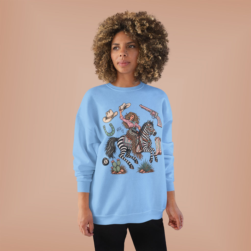 Zebra girl crewneck