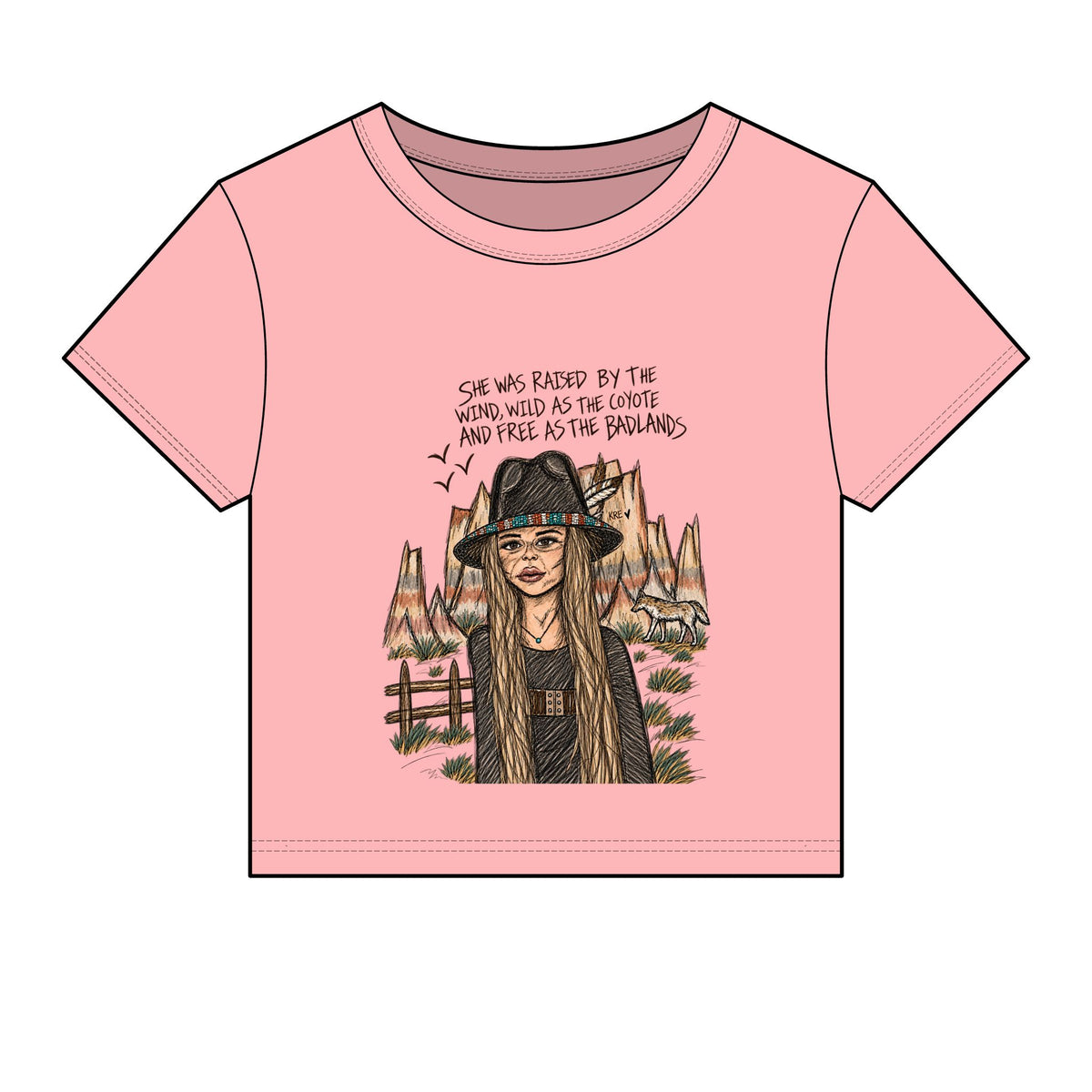 She was wild as the Badlands Micro Rib Baby Tee