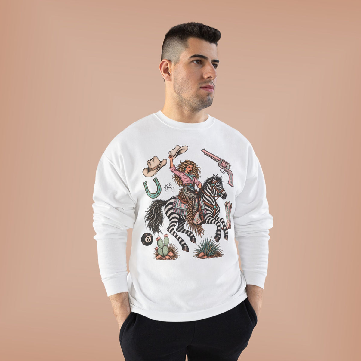 Zebra girl crewneck