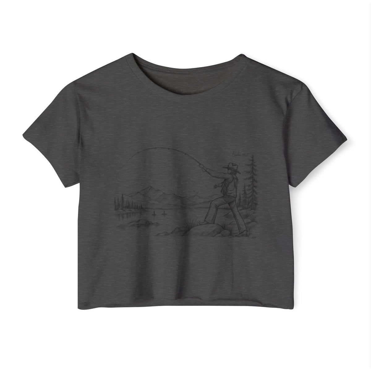 fishing in the dark crop top
