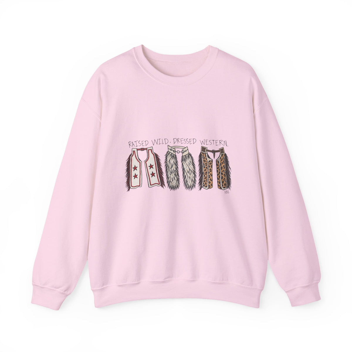 Raised wild dressed western Unisex Heavy Blend™ Crewneck Sweatshirt