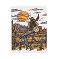 Cowboy serenade plush blanket