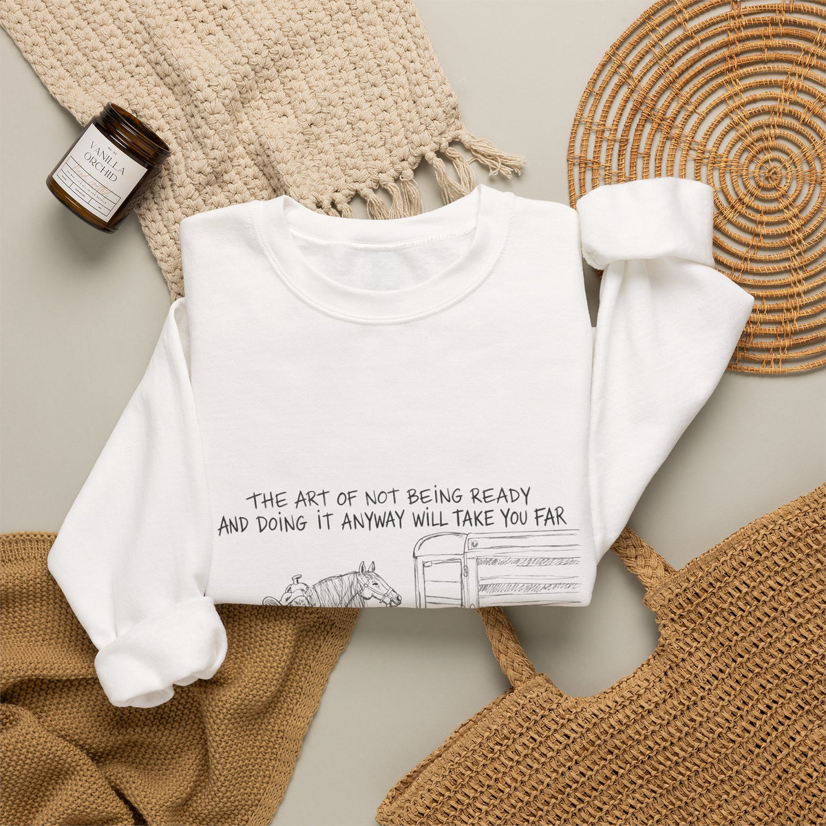 The art of a cowboy crewneck