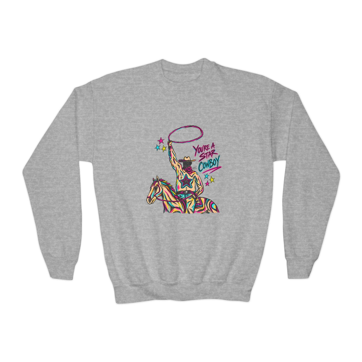 You're a Star Cowboy — Youth Crewneck Sweatshirt