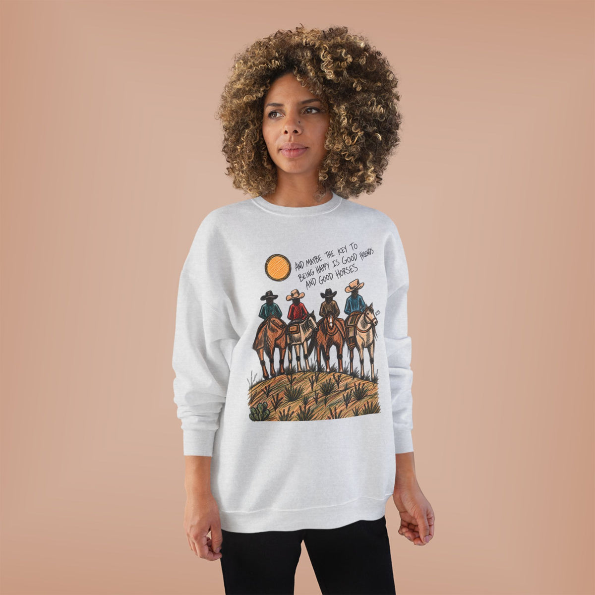 Good friends and good horses crewneck
