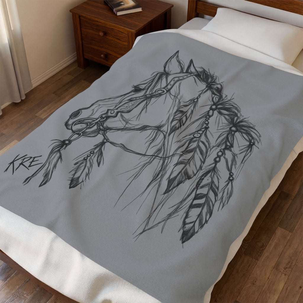 Horses mane plush blanket