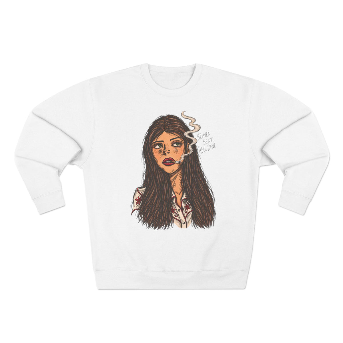 Heaven sent. Hell bound. Crewneck