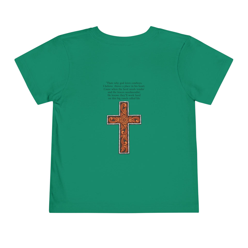 Cowboy of god Toddler Short Sleeve Tee