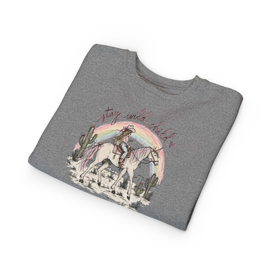 Stay wild child toddler crewneck