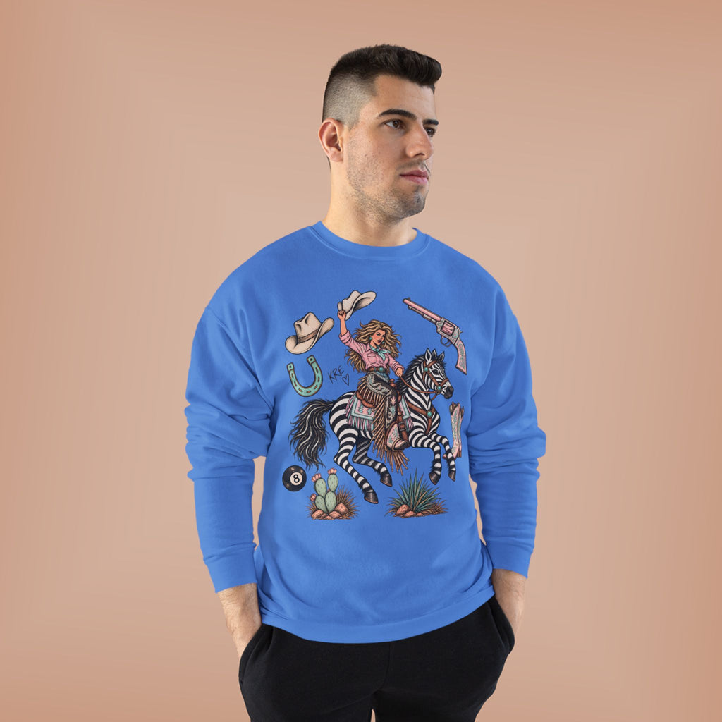 Zebra girl crewneck