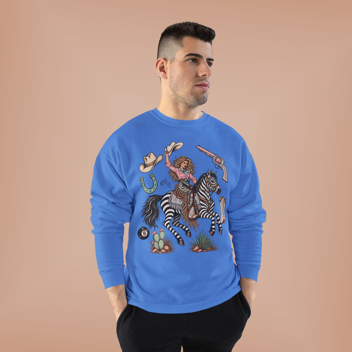 Zebra girl crewneck