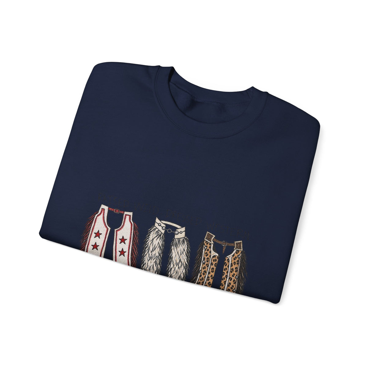 Raised wild dressed western Unisex Heavy Blend™ Crewneck Sweatshirt