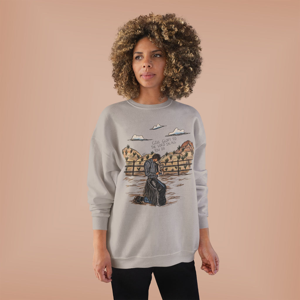 Give glory to the Lord crewneck