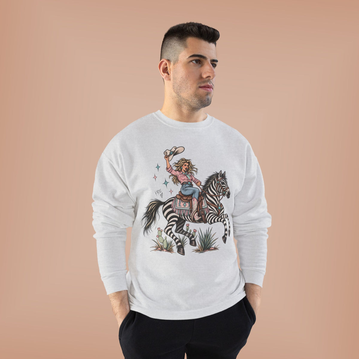 Desert zebra crewneck