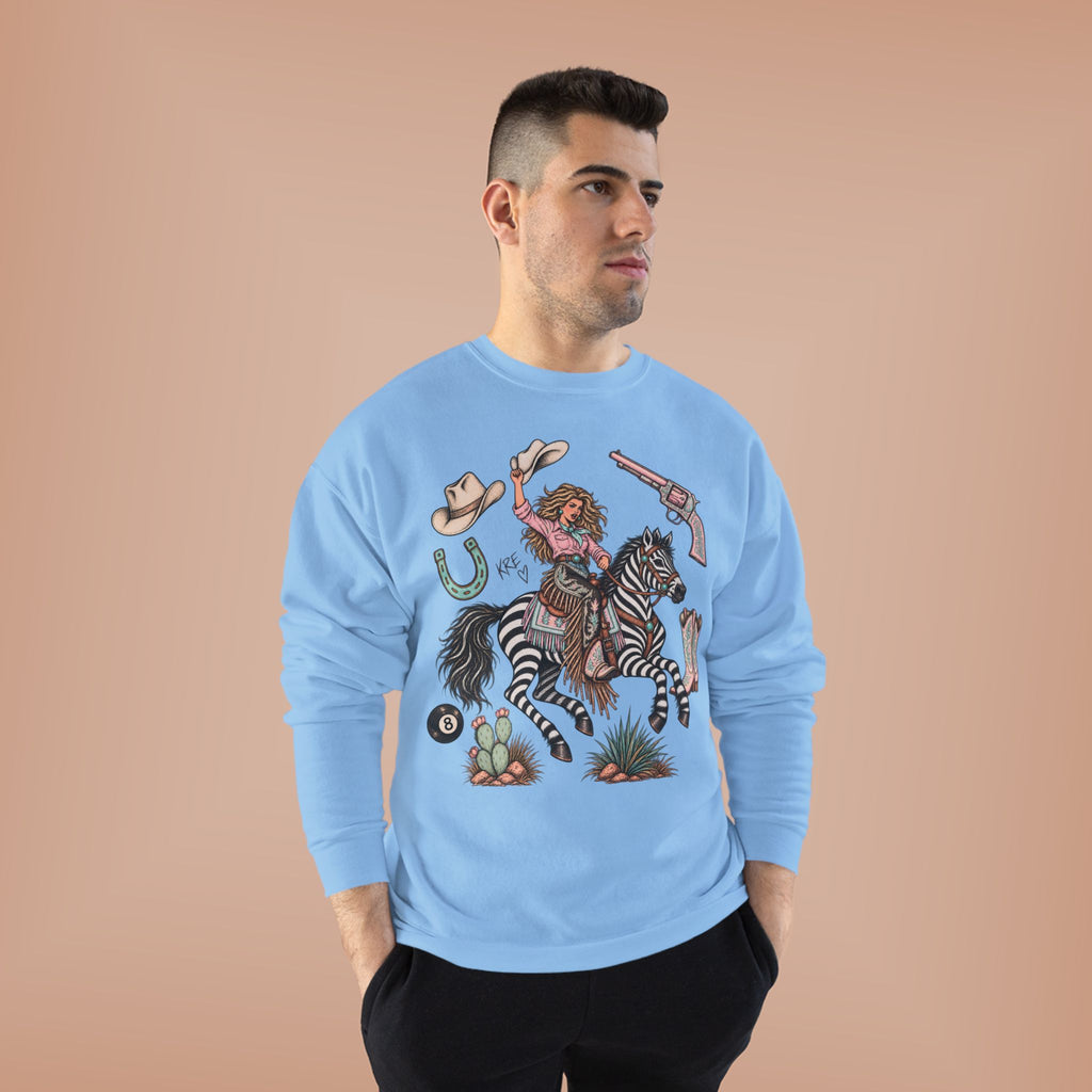 Zebra girl crewneck