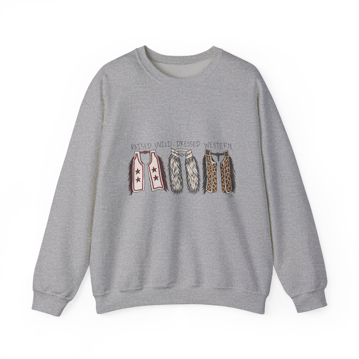 Raised wild dressed western Unisex Heavy Blend™ Crewneck Sweatshirt