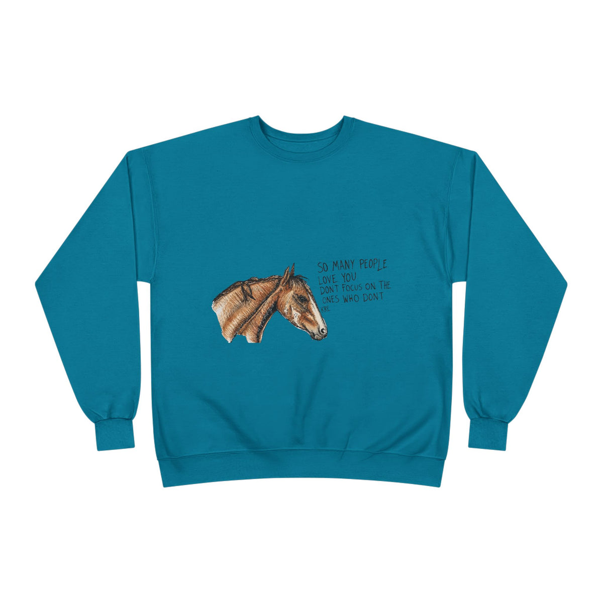You are loved crewneck with color