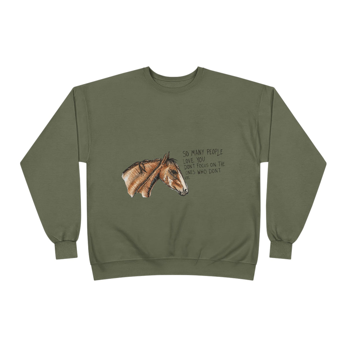 You are loved crewneck with color