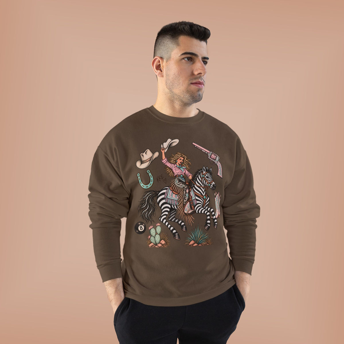 Zebra girl crewneck