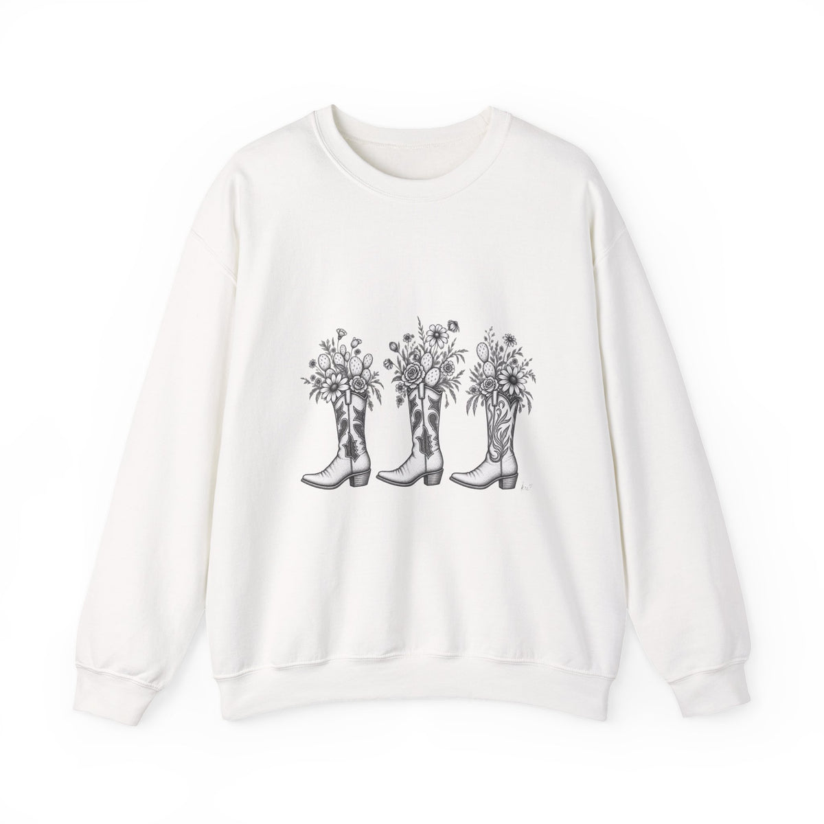 Wild boots & wild flowers Crewneck Sweatshirt