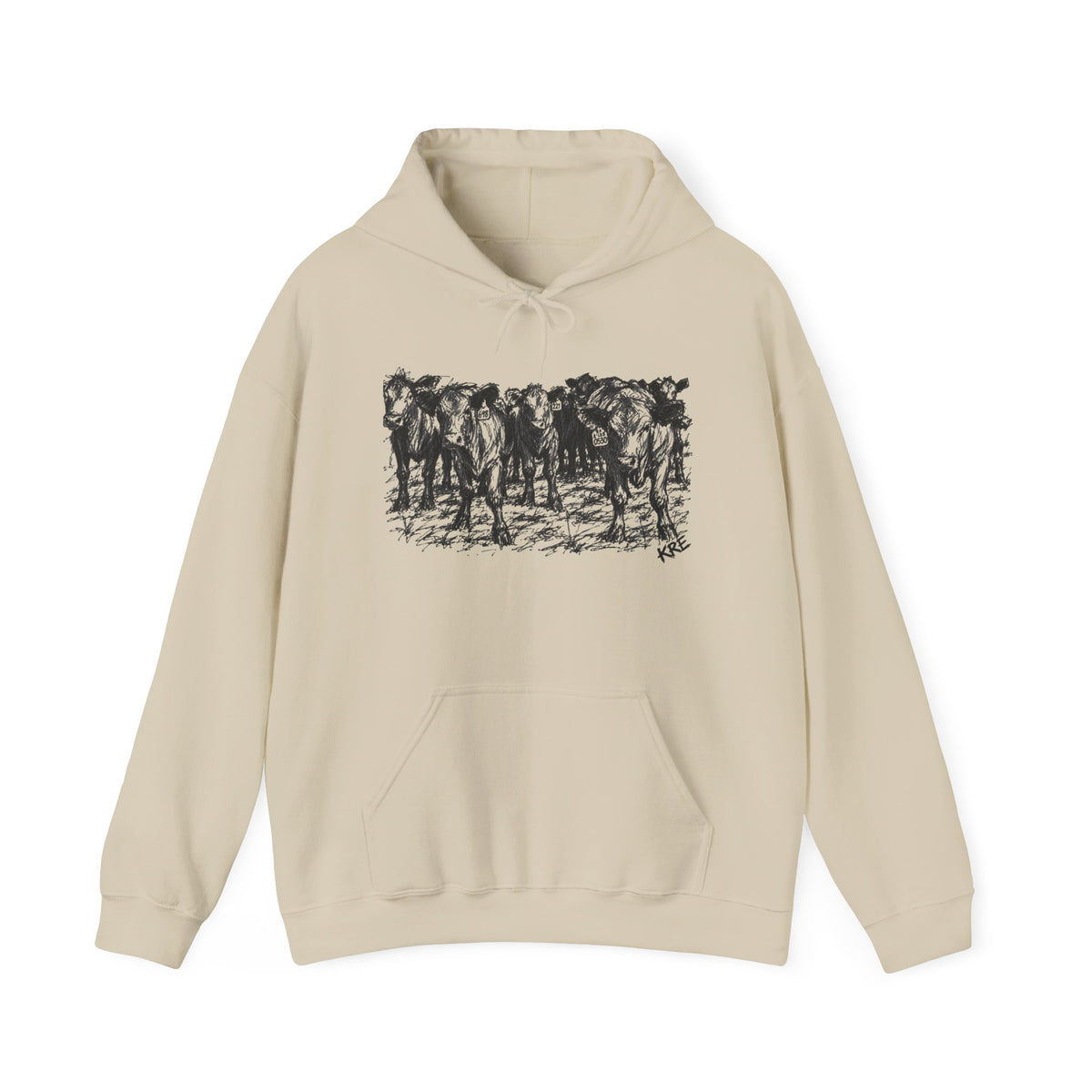 Among the herd Hooded Sweatshirt