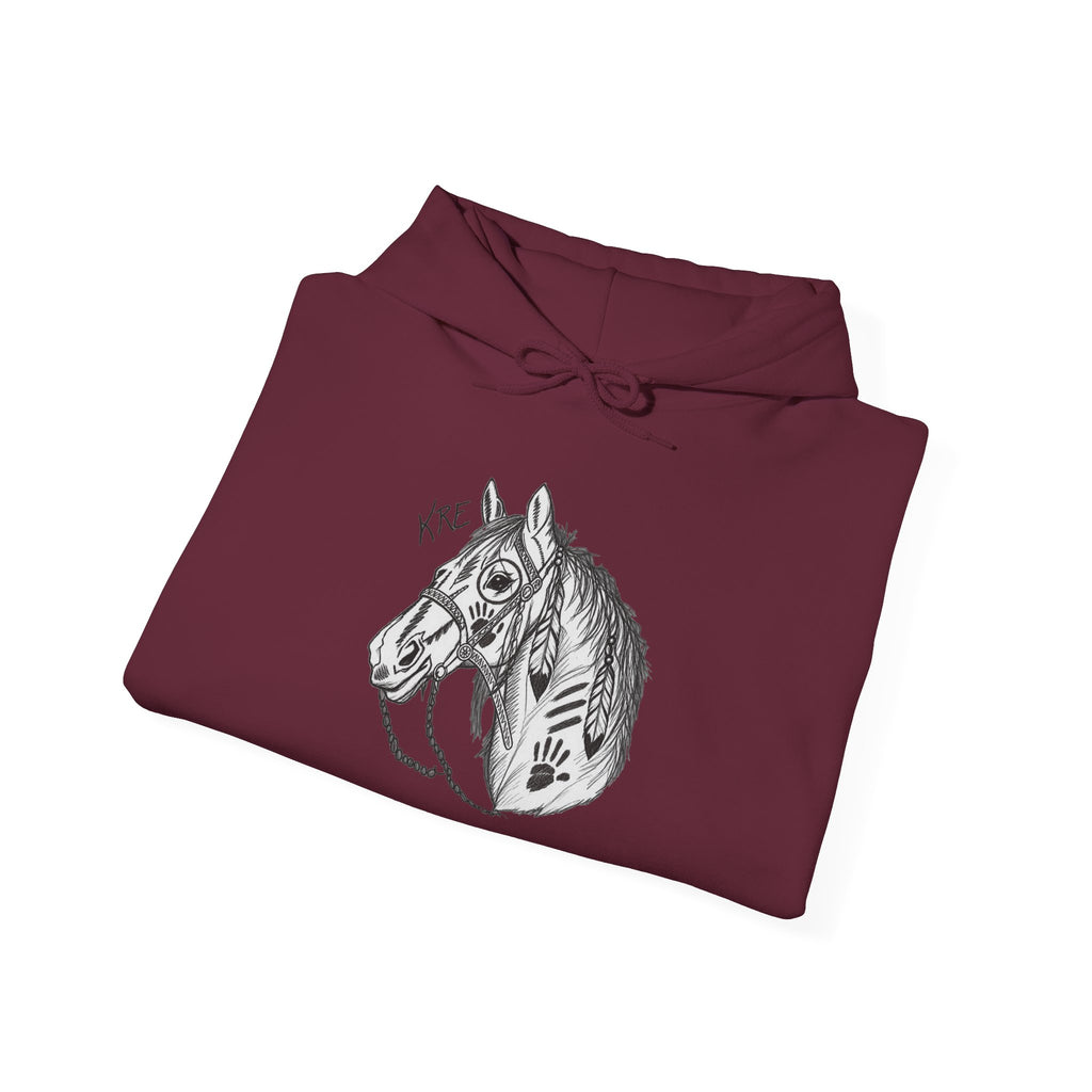 Hand drawn war pony Unisex Heavy Blend™ Hooded Sweatshirt
