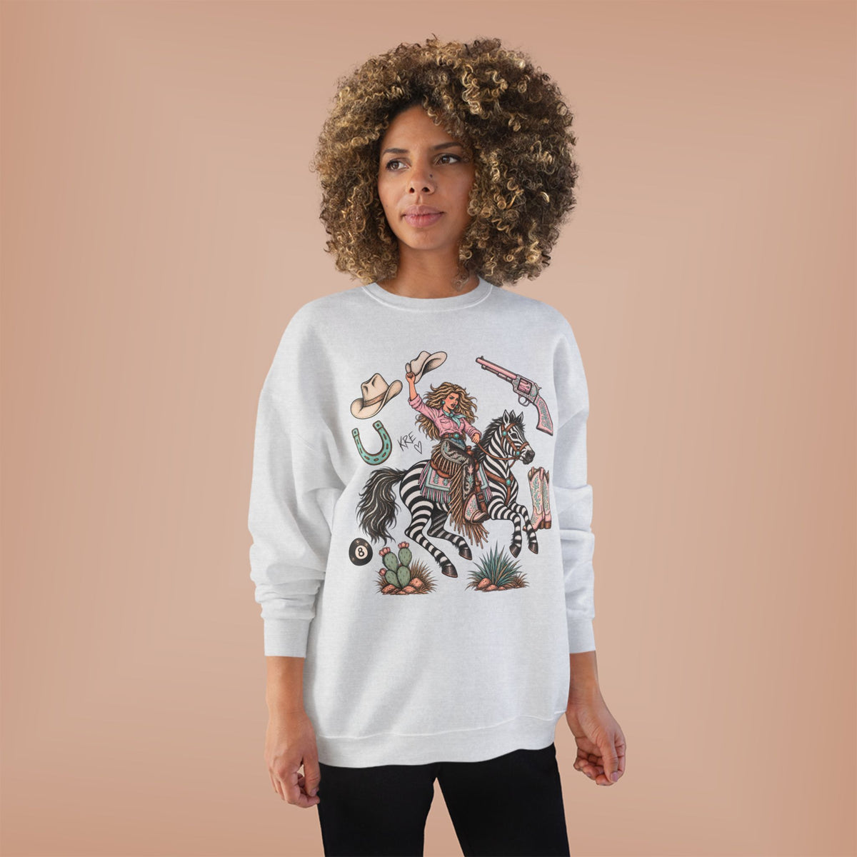 Zebra girl crewneck