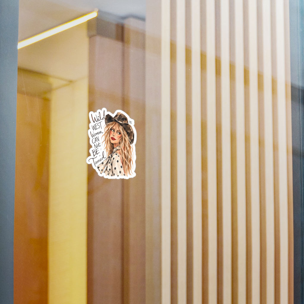 Wild West woman can not be tamed sticker
