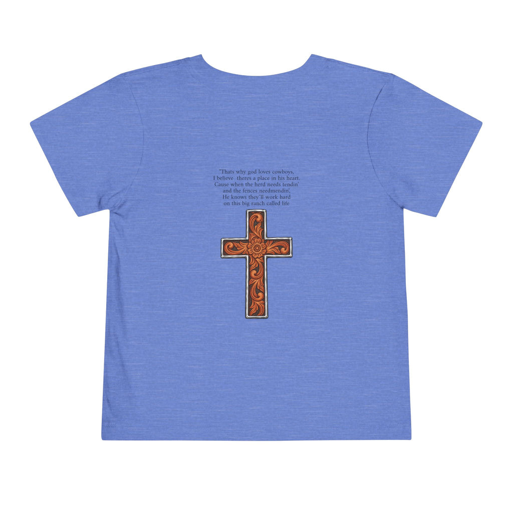Cowboy of god Toddler Short Sleeve Tee