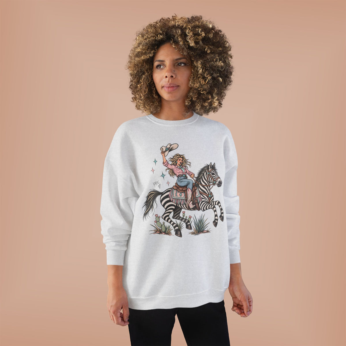 Desert zebra crewneck