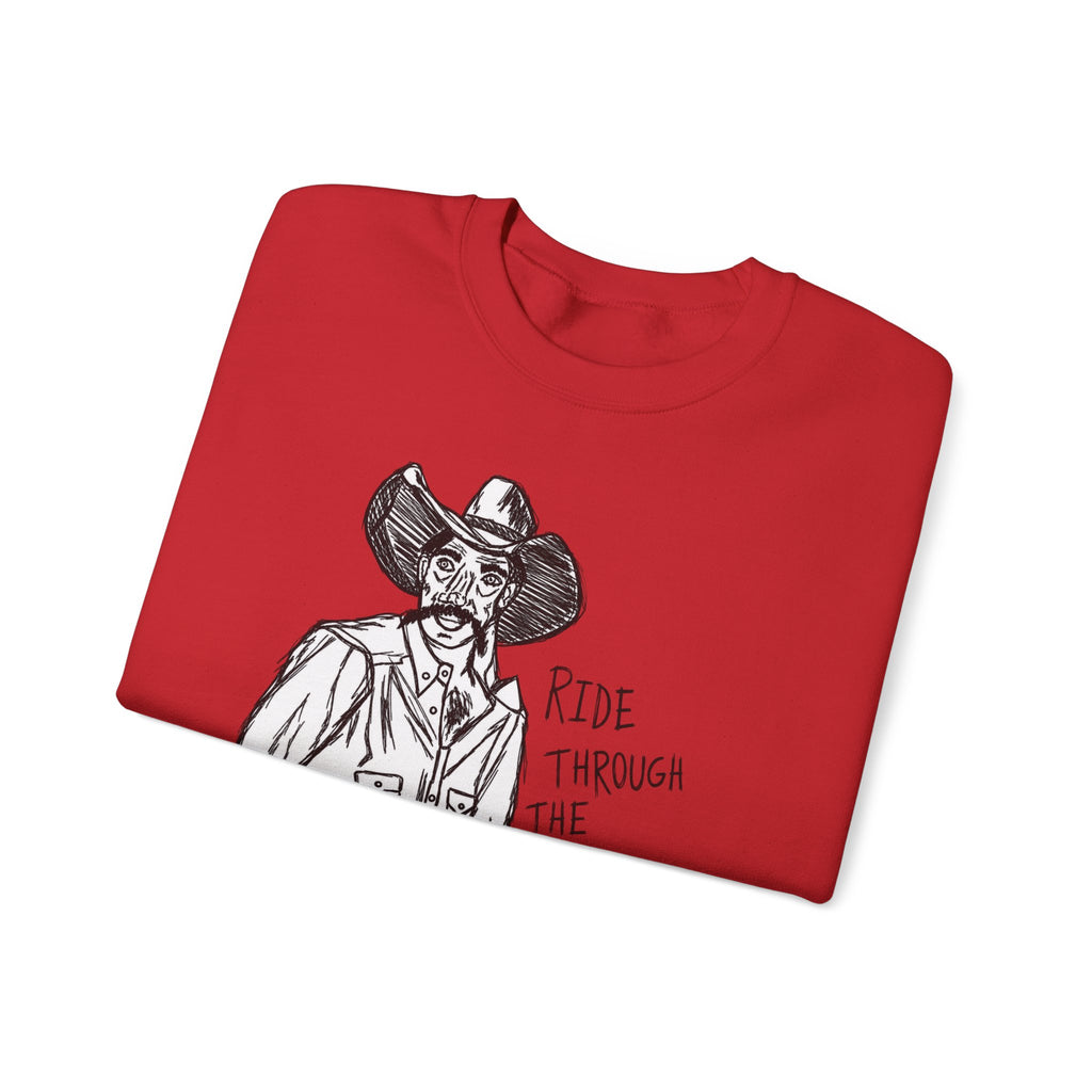 Ride through the hard days suicide prevention crewneck
