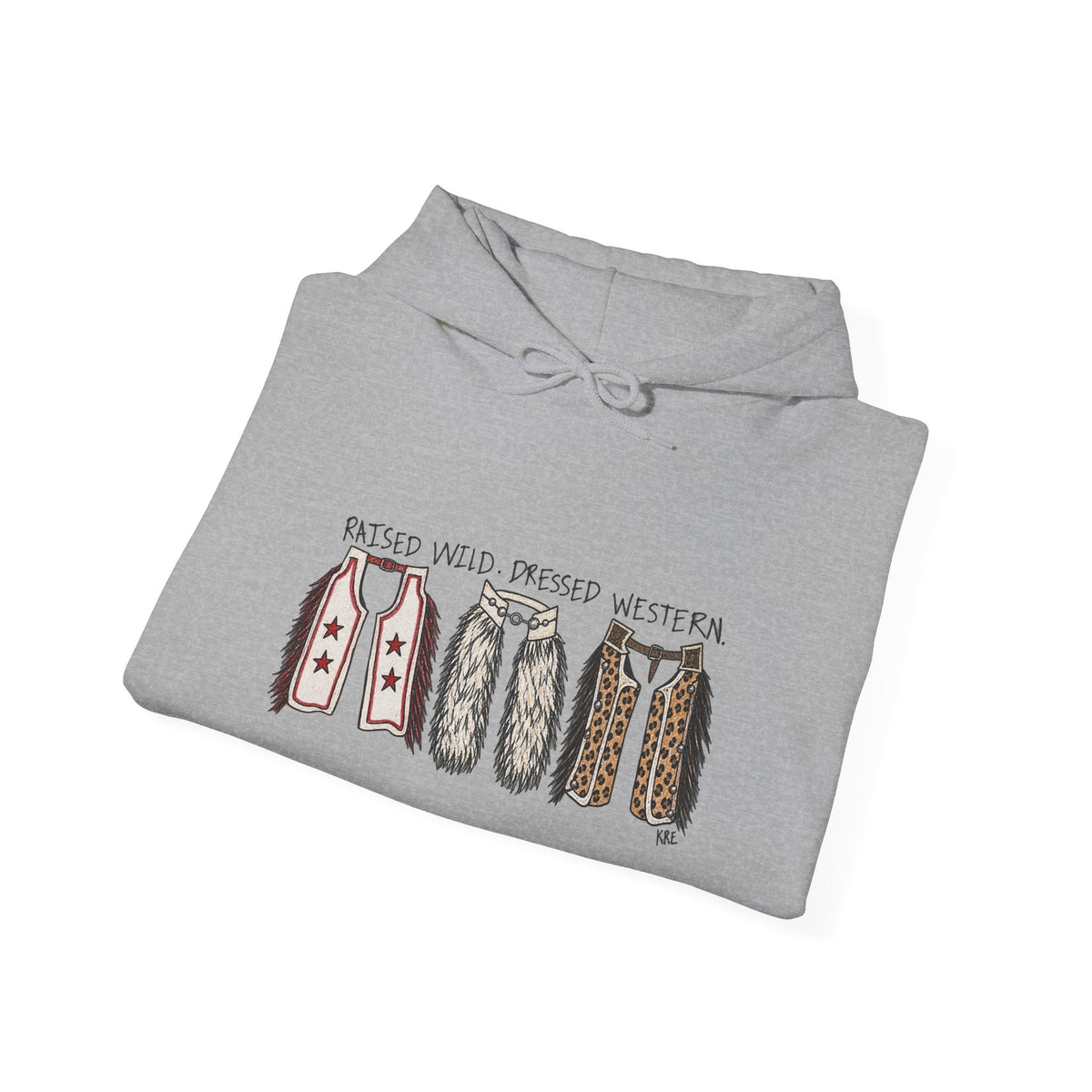 Raised wild dressed western Hooded Sweatshirt