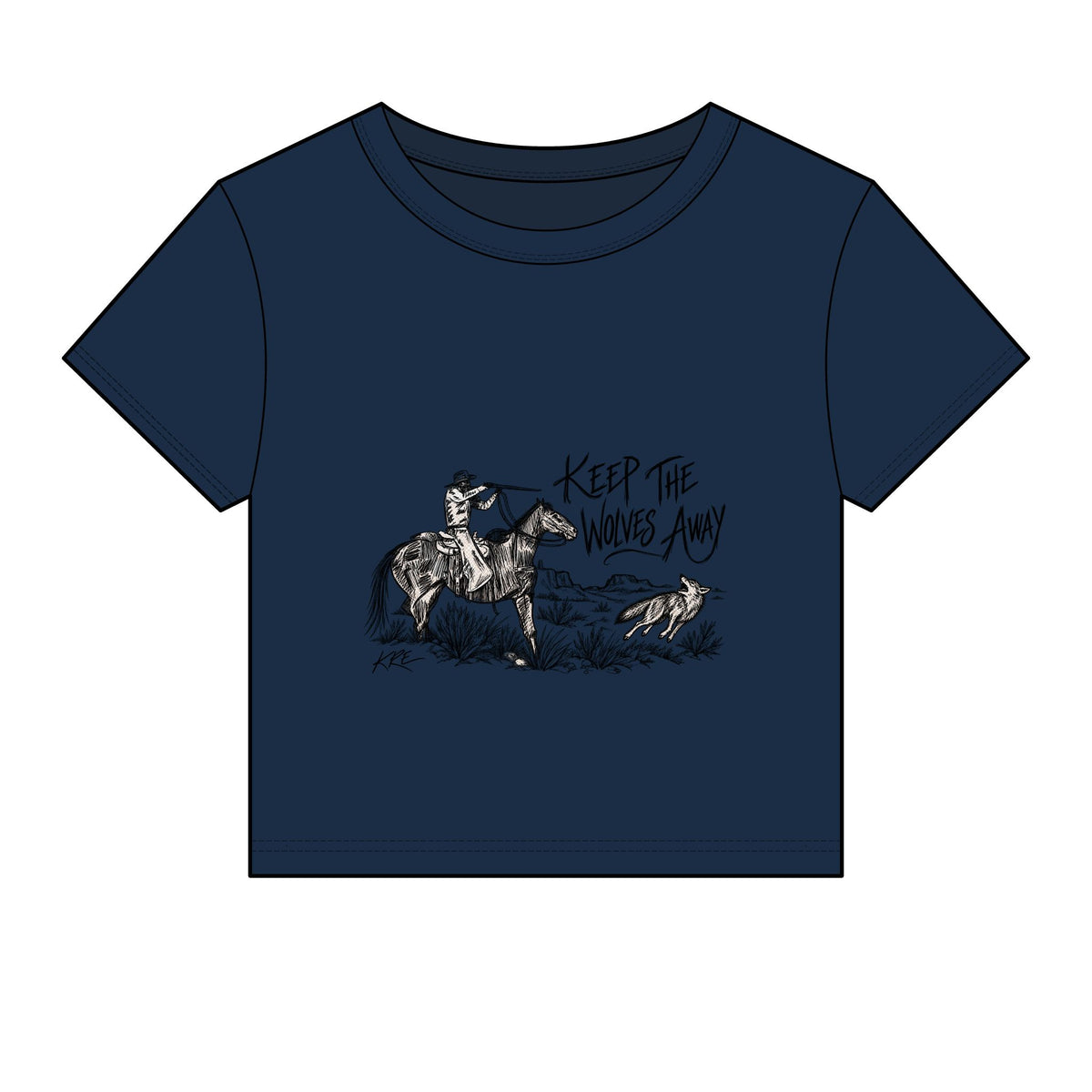 Keep the wolves away micro rib baby tee