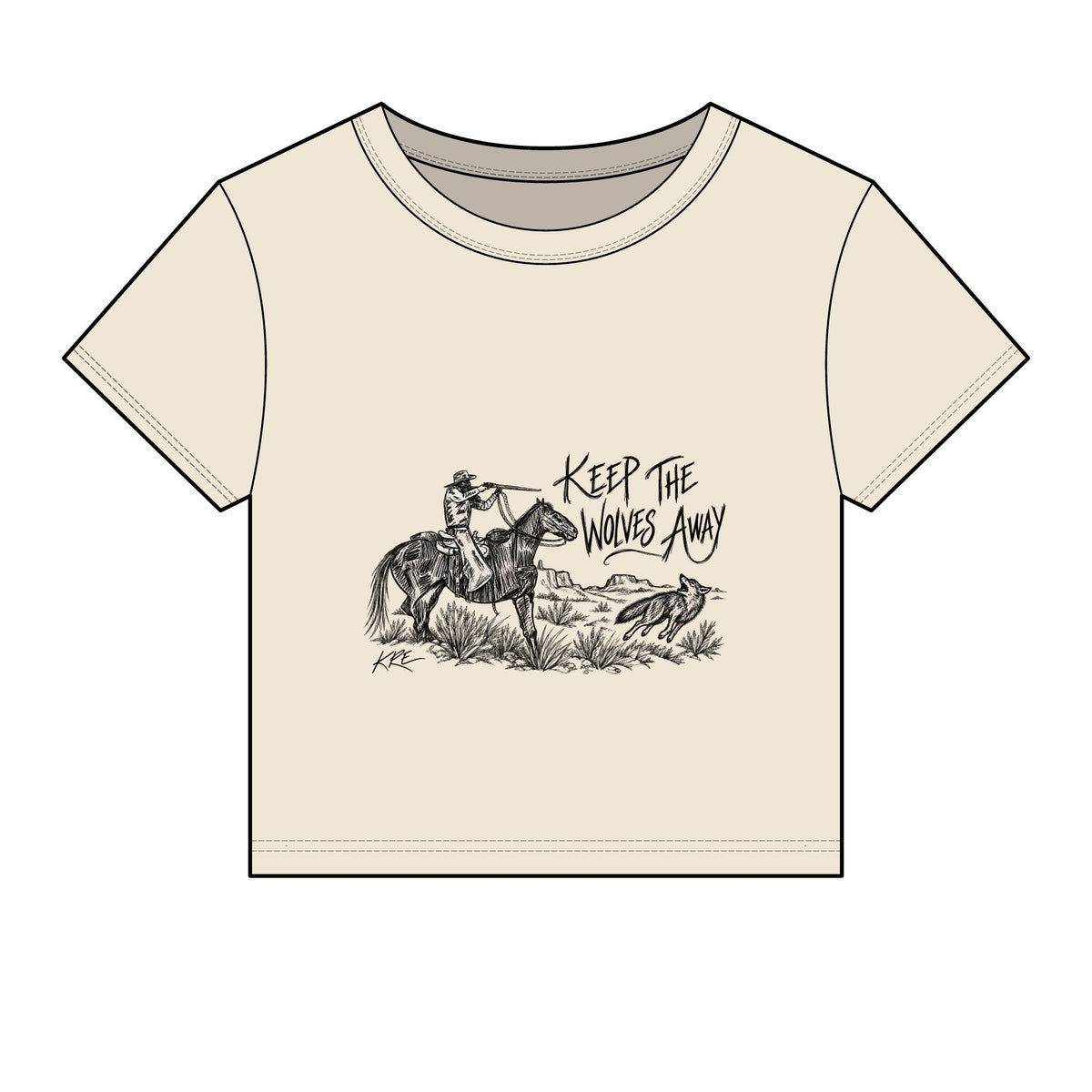 Keep the wolves away micro rib baby tee