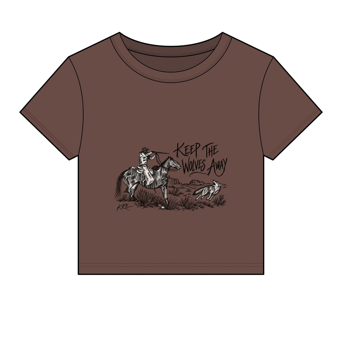 Keep the wolves away micro rib baby tee