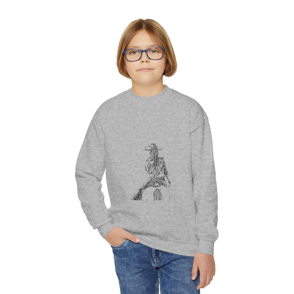 Youth Crewneck Sweatshirt cowgirl bible verse