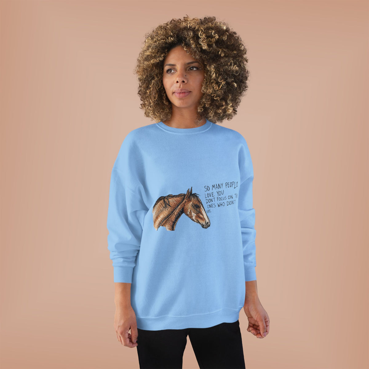 You are loved crewneck with color