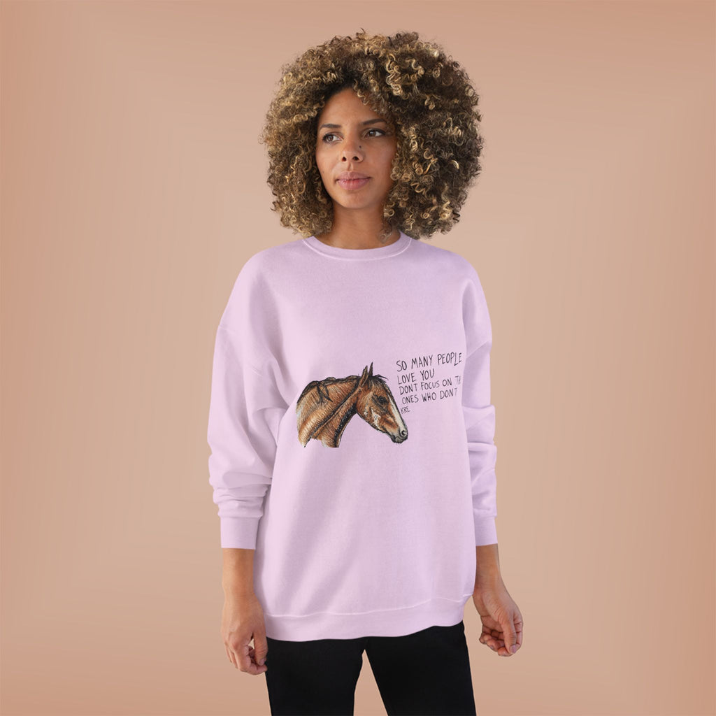You are loved crewneck with color