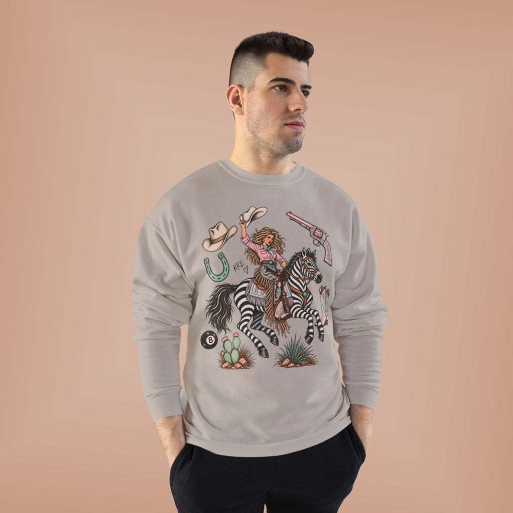 Zebra girl crewneck