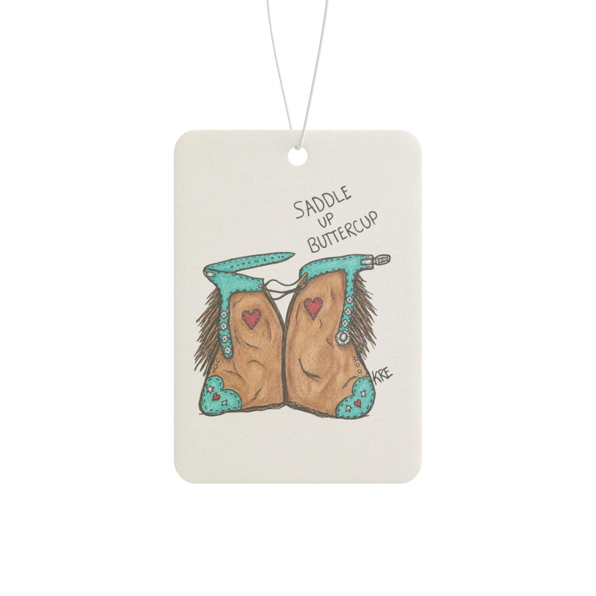 Saddle up buttercup car airfreshner