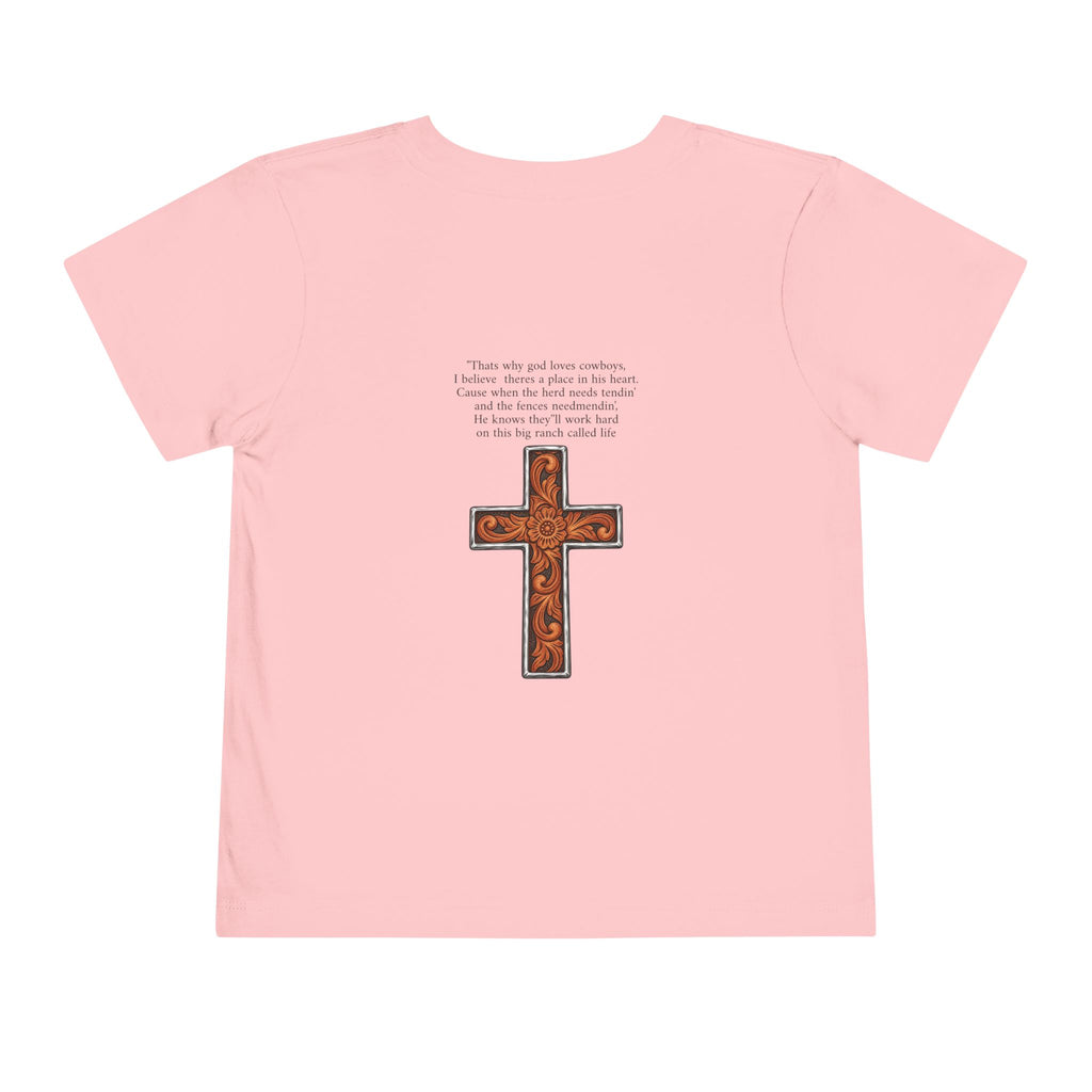 Cowboy of god Toddler Short Sleeve Tee