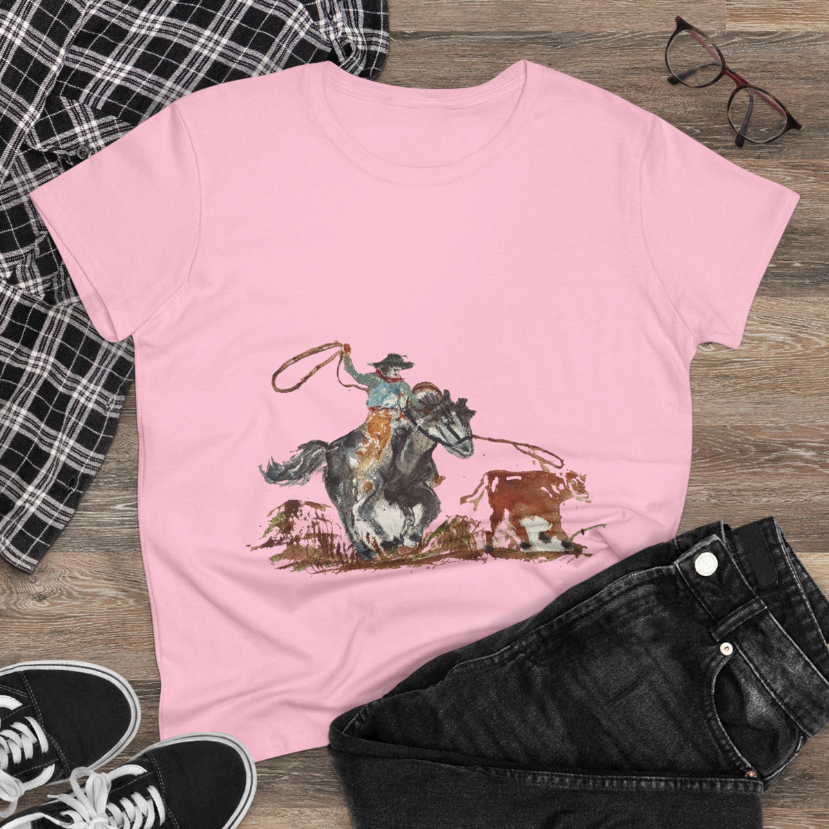 Roper cotton tee watercolor Paula Emry-burtt