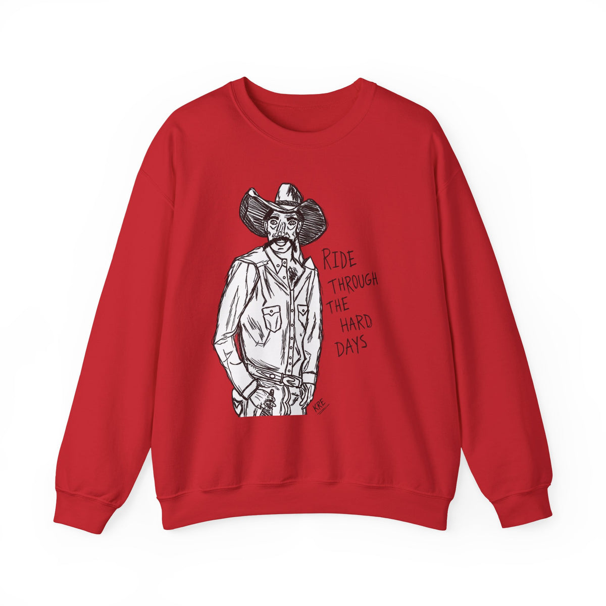Ride through the hard days suicide prevention crewneck