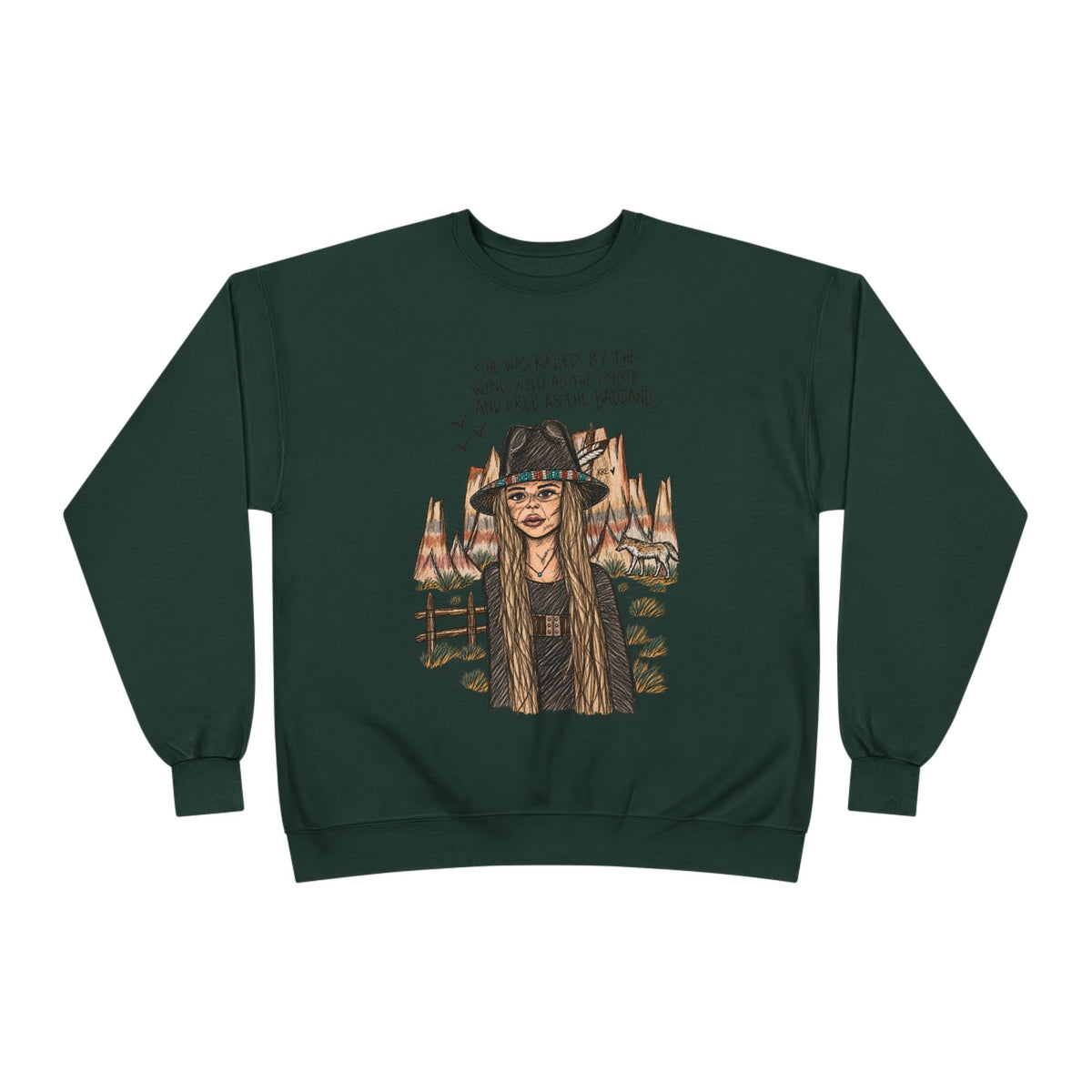She was as free as the badlands crewneck