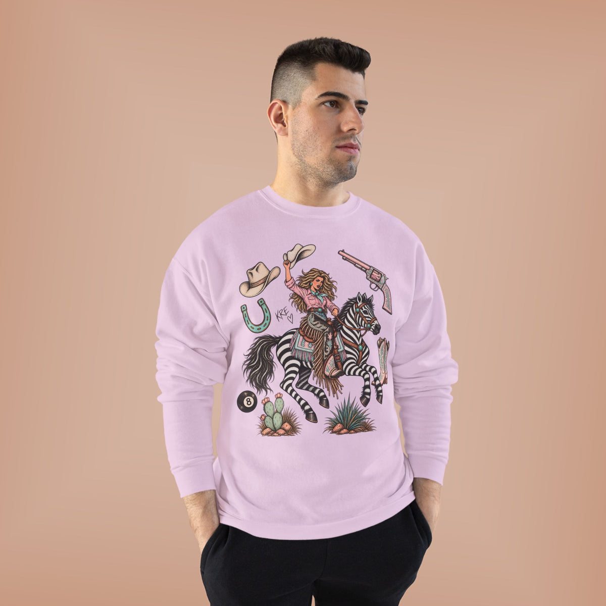 Zebra girl crewneck