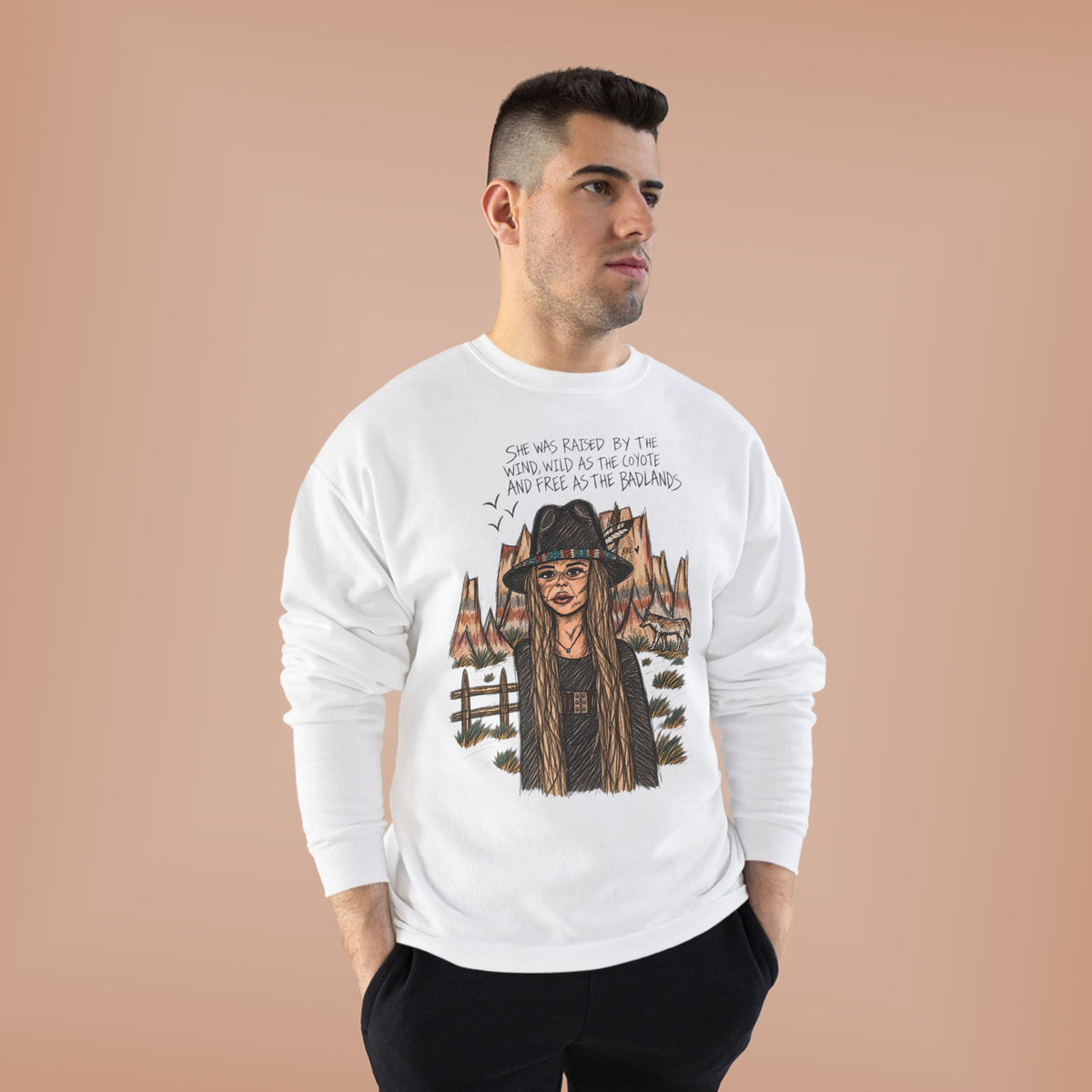 She was as free as the badlands crewneck
